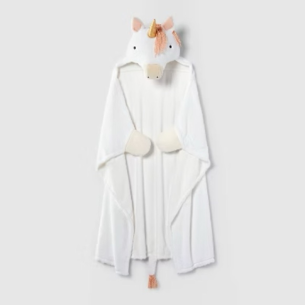 Pillowfort Unicorn Kids' Hooded Blanket